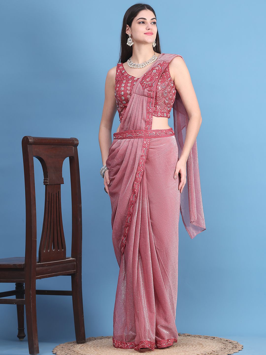 

Grancy Ready to Wear Saree, Mauve