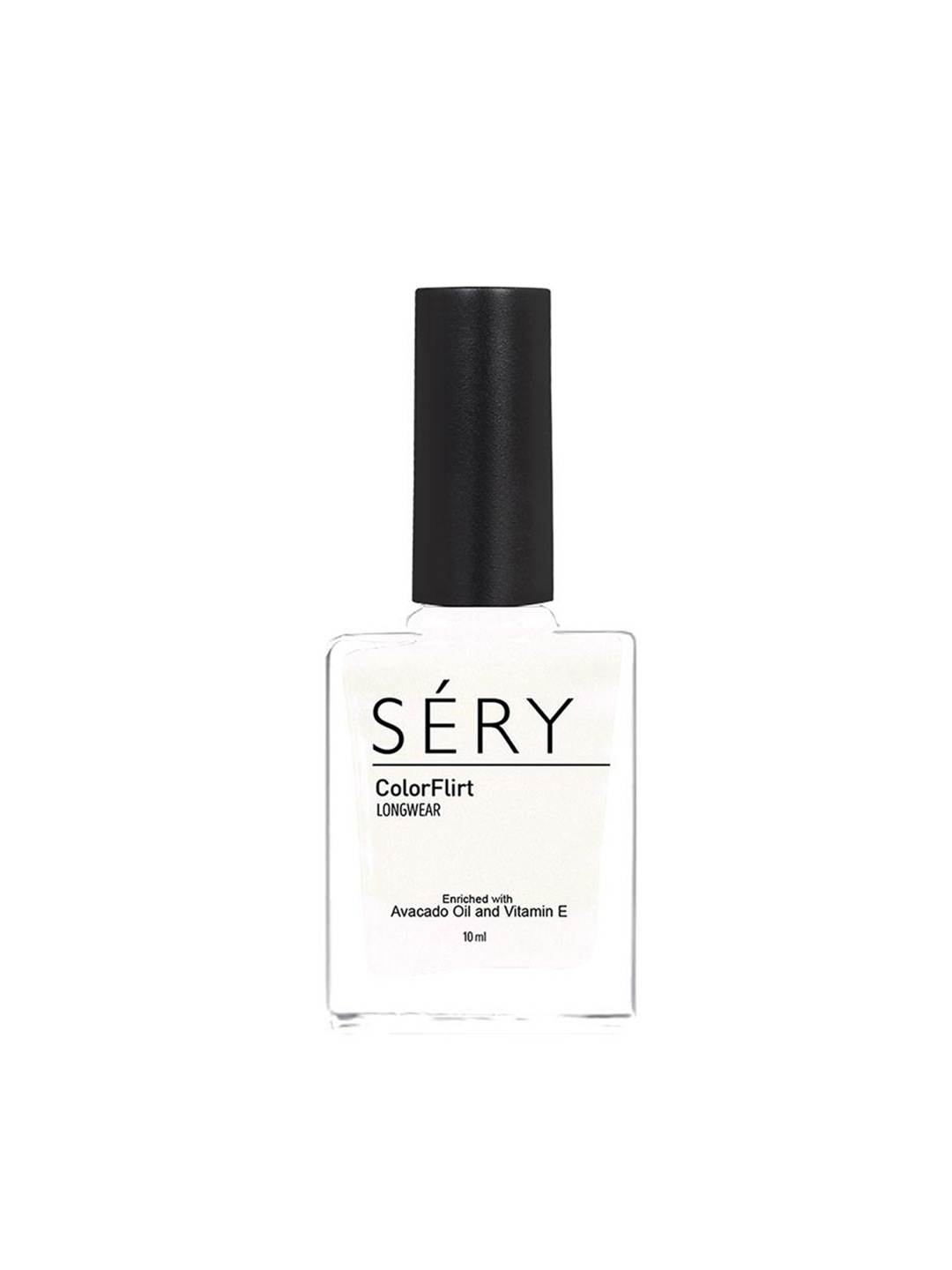 

SERY ColorFlirt Quick-Dry Chip-Resistant Nail Polish with Avocado & Vit E 10ml - Pure Moon, White