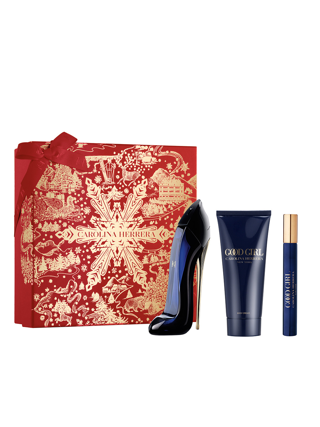 

Carolina Herrera Set of Good Girl Eau De Parfum 50ml Body Lotion 100ml & Megaspritzer 10ml, Blue