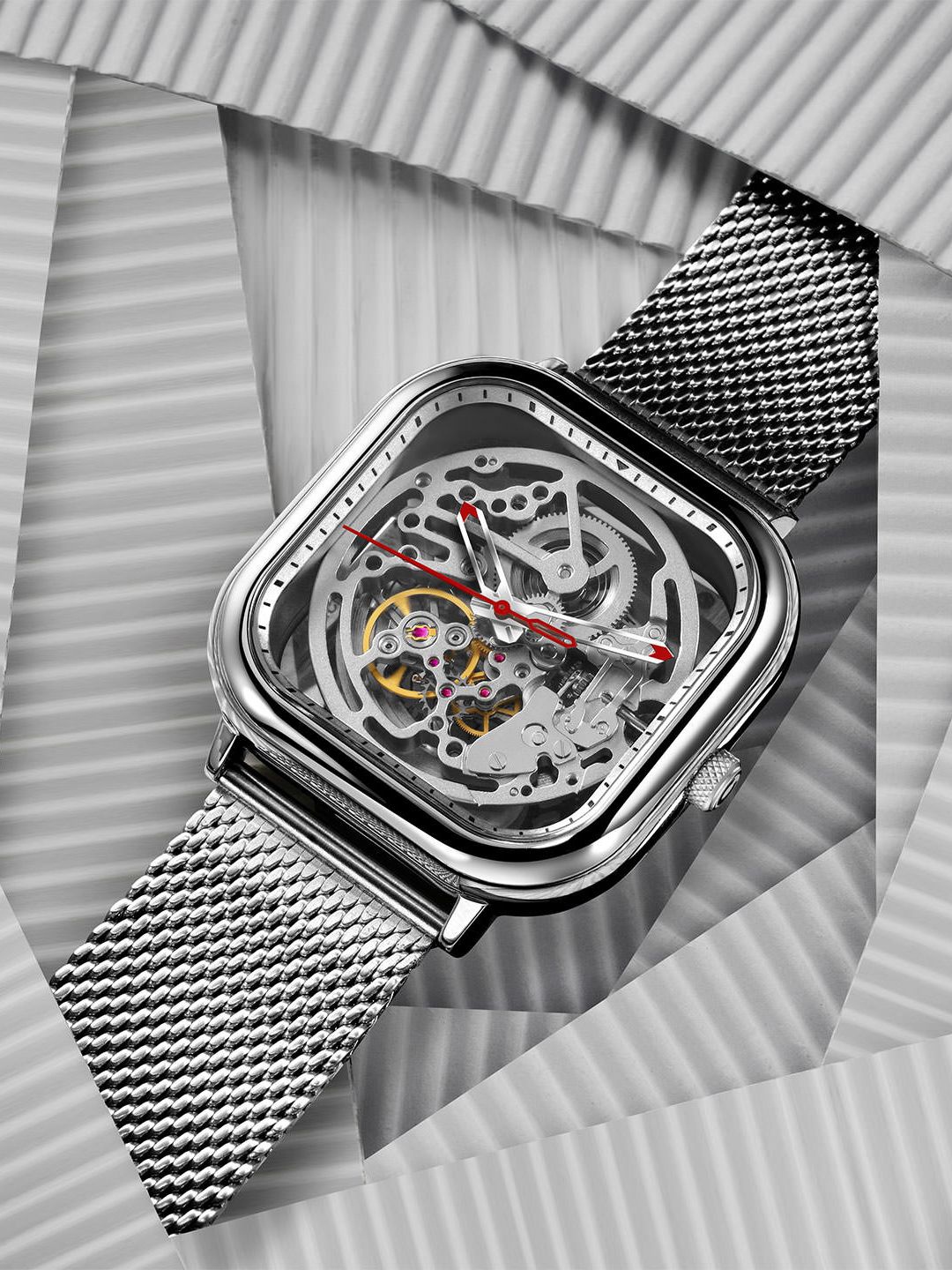 

CIGA Design Men Dial & Stainless Steel Straps Analogue Automatic Motion Powered Watch, Transparent