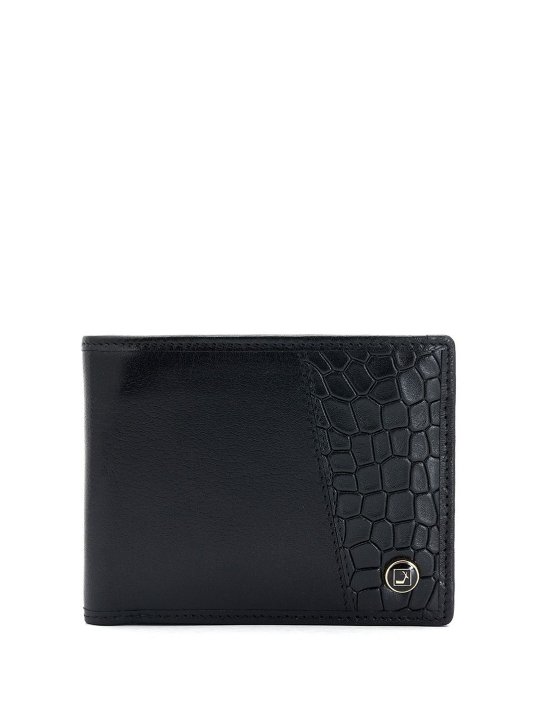 

Da Milano Men Leather Two Fold Wallet, Black