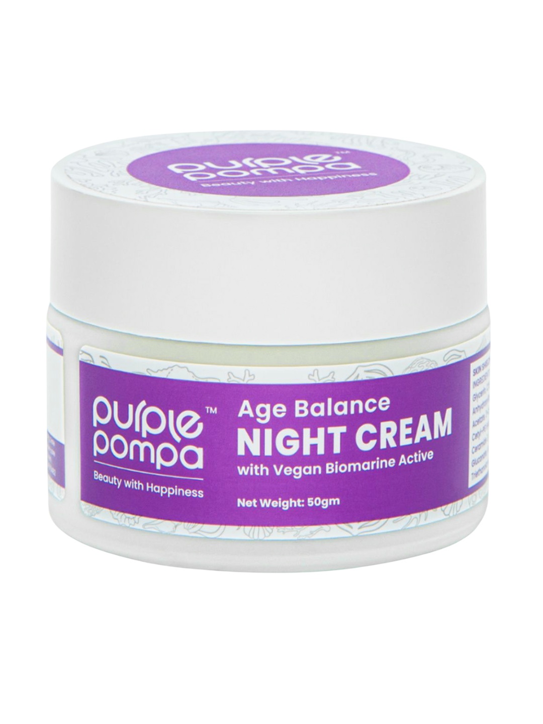 

PURPLE POMPA Age Balance Night Cream- 50 ml, White