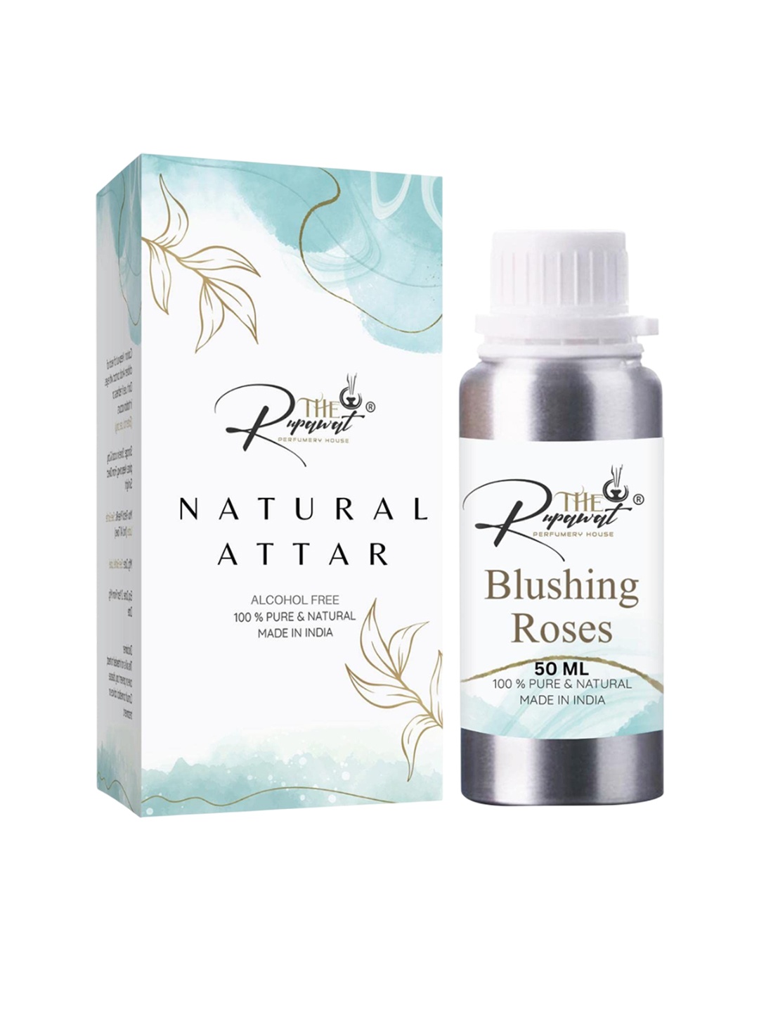 

THE RUPAWAT Perfumery House Blushing Roses 100% Natural & Pure Alcohol Free Attar - 50 ml, Transparent