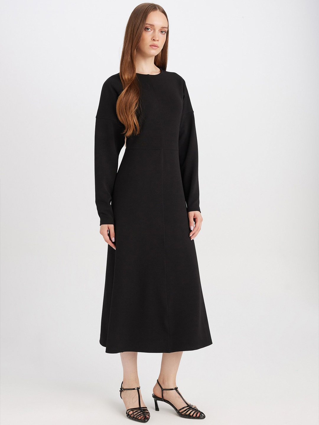

DeFacto A-Line Midi Dress, Na