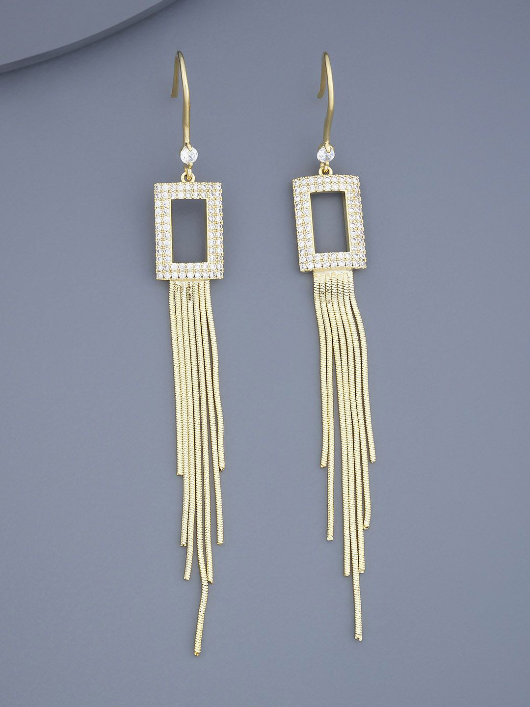 

Kushal's Fashion Jewellery Square Drop Earrings, White