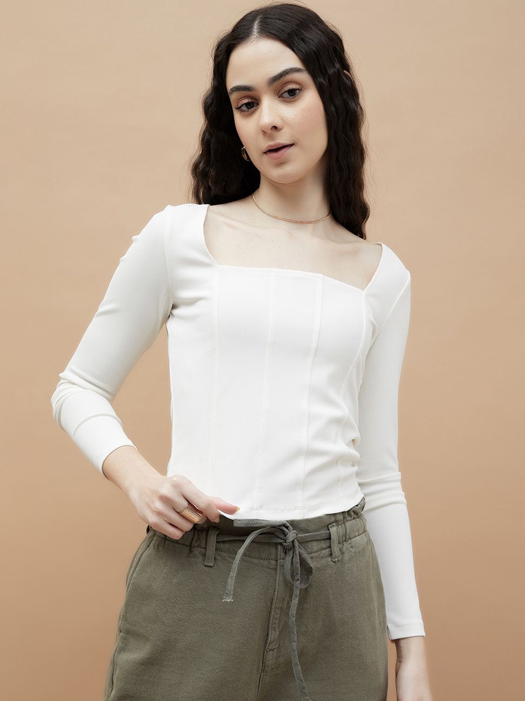 

Ginger by Lifestyle Women Pockets T-shirt, Off white