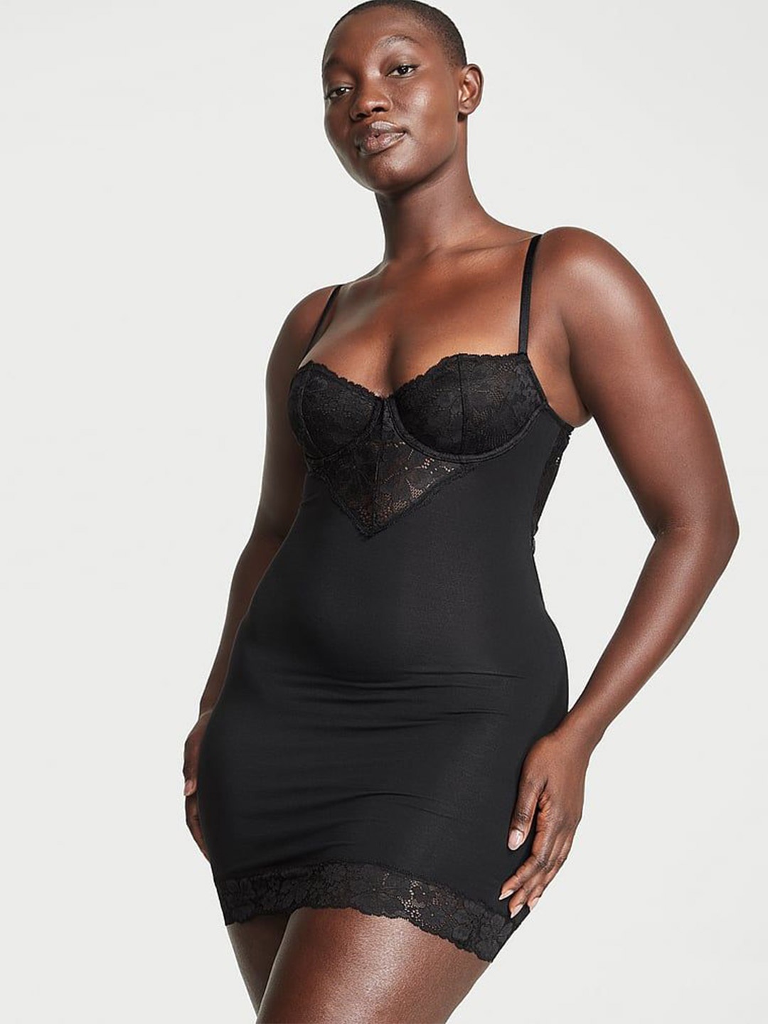 

Victoria's Secret Striped Nightdress, Black