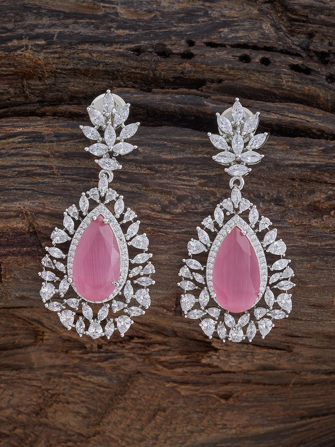 

Kushal's Fashion Jewellery Teardrop Shaped Drop Earrings, Pink