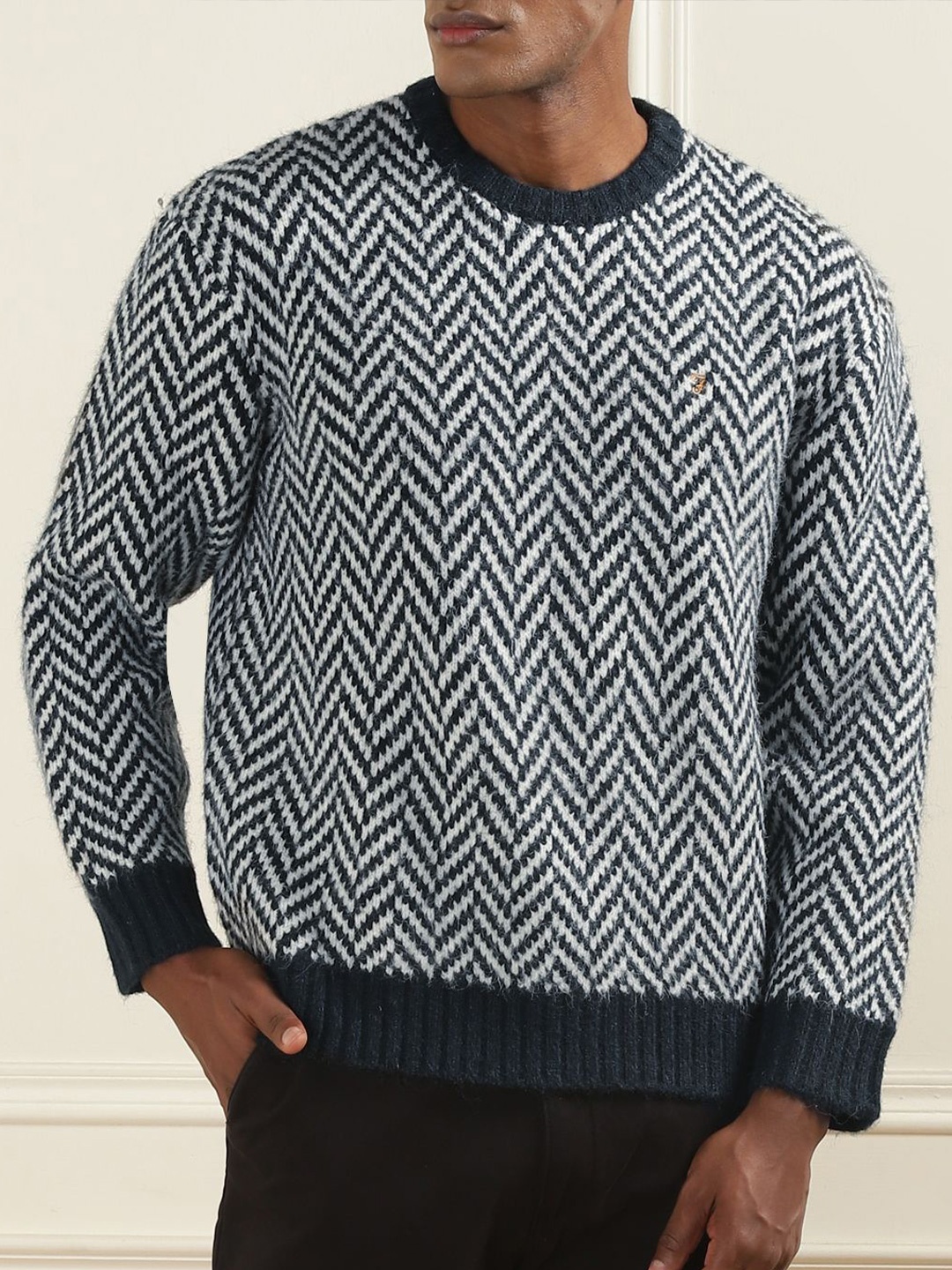 

Farah Men Chevron Pullover, Navy blue
