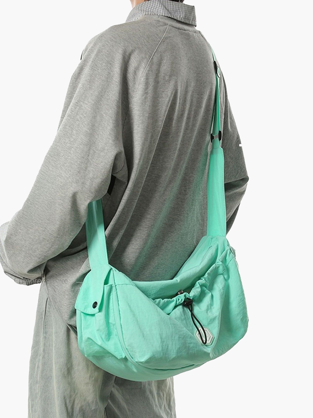 

StyleCast Sea Green Structured Sling Bag