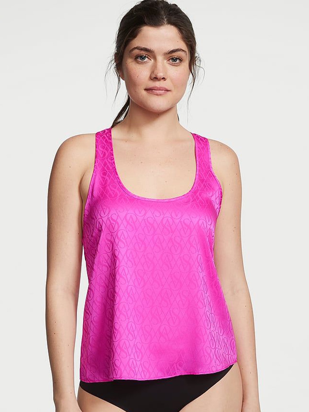 

Victoria's Secret Satin Racerback Tank, Pink