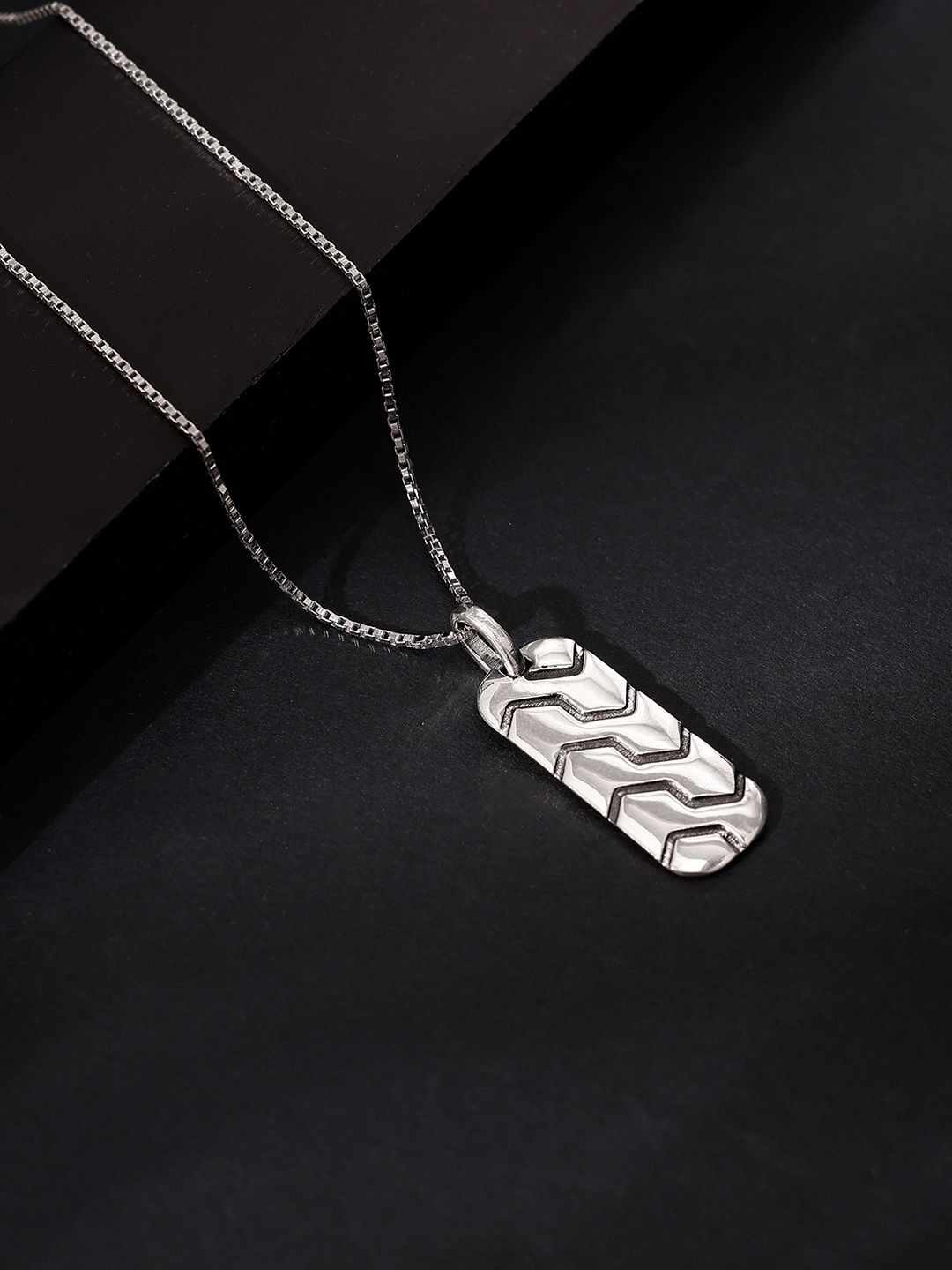 

GIVA Rhodium-Plated Contemporary Pendants with Chains, Silver