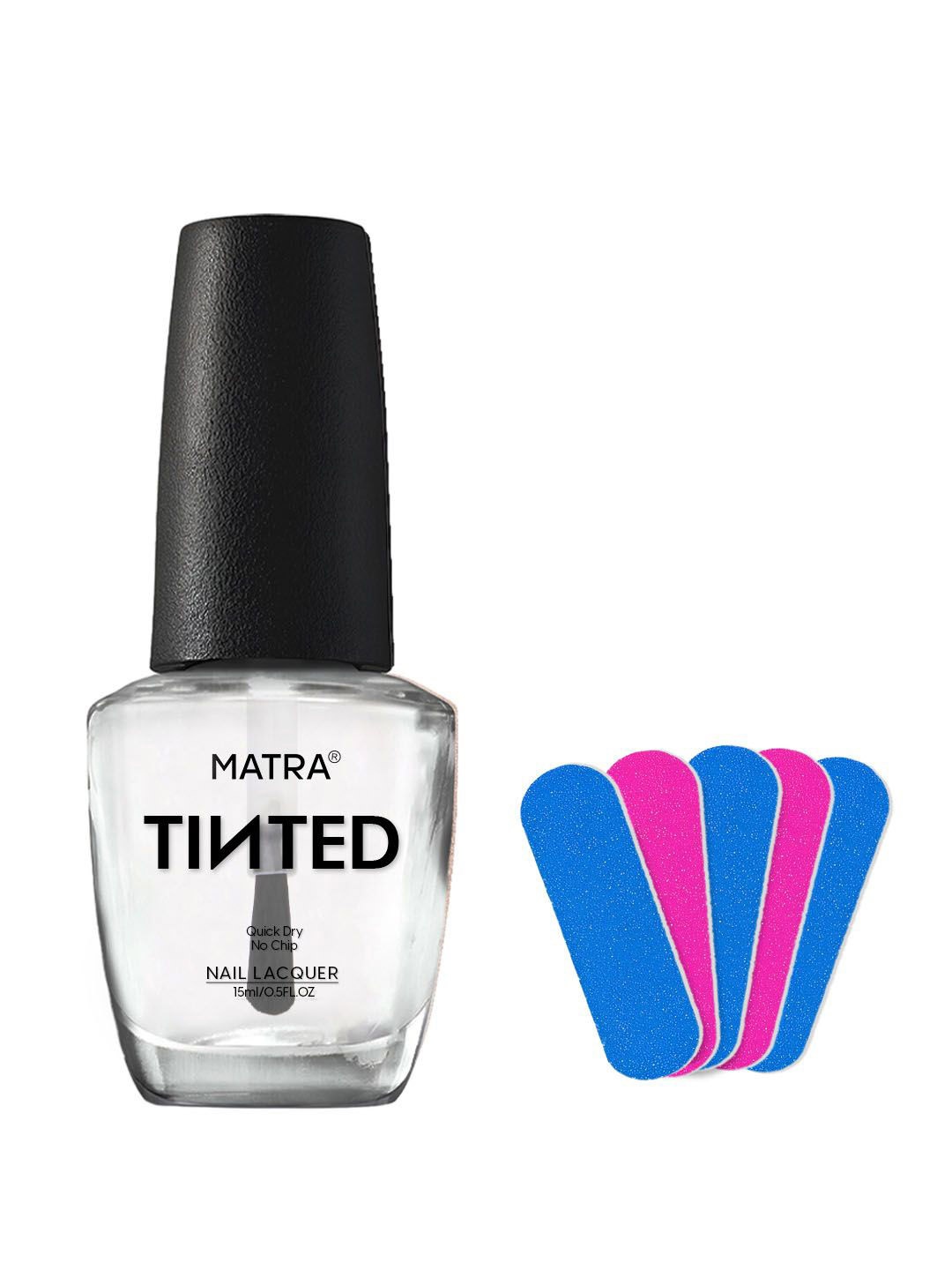 

MATRA Nail Polish With Free Mini Filers- 15ml- Transparent