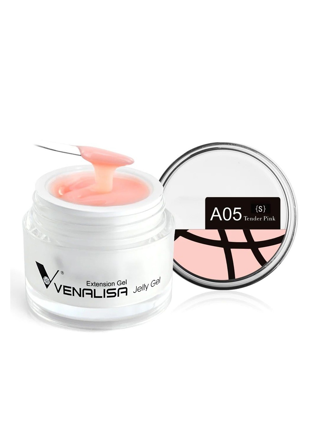 

VENALISA UV Sculpture Nail Extension Hard Jelly Builder Gel - 15 ml - Tender Pink A05 (S)