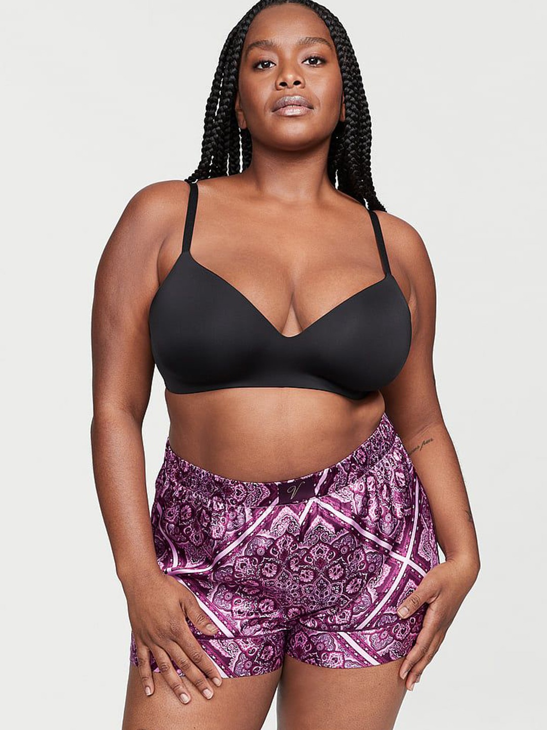 

Victoria's Secret Women Printed Lounge Shorts, Purple