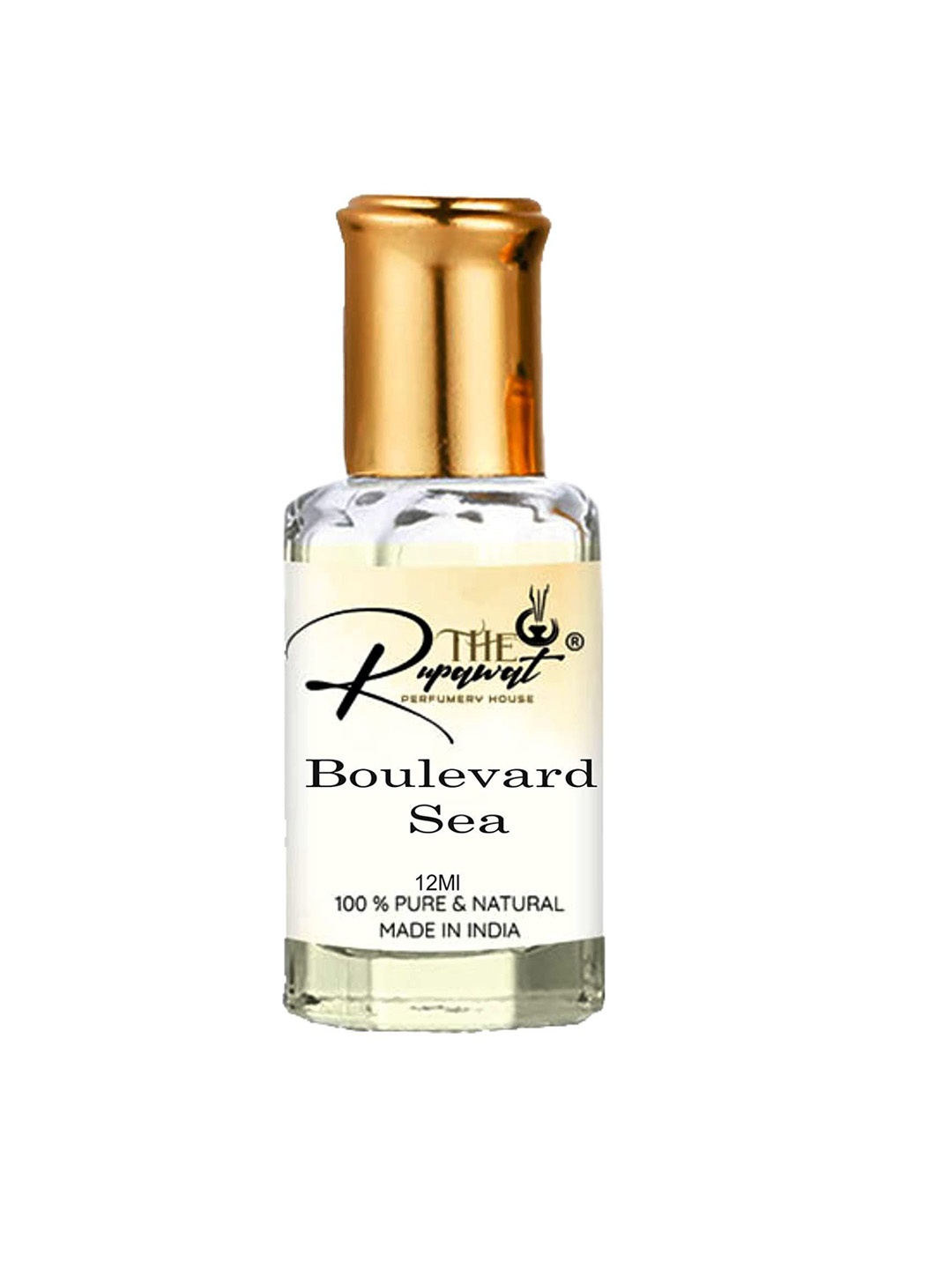 

THE RUPAWAT Perfumery House Boulevard Sea 100% Natural & Pure Alcohol Free Attar - 12 ml, Transparent