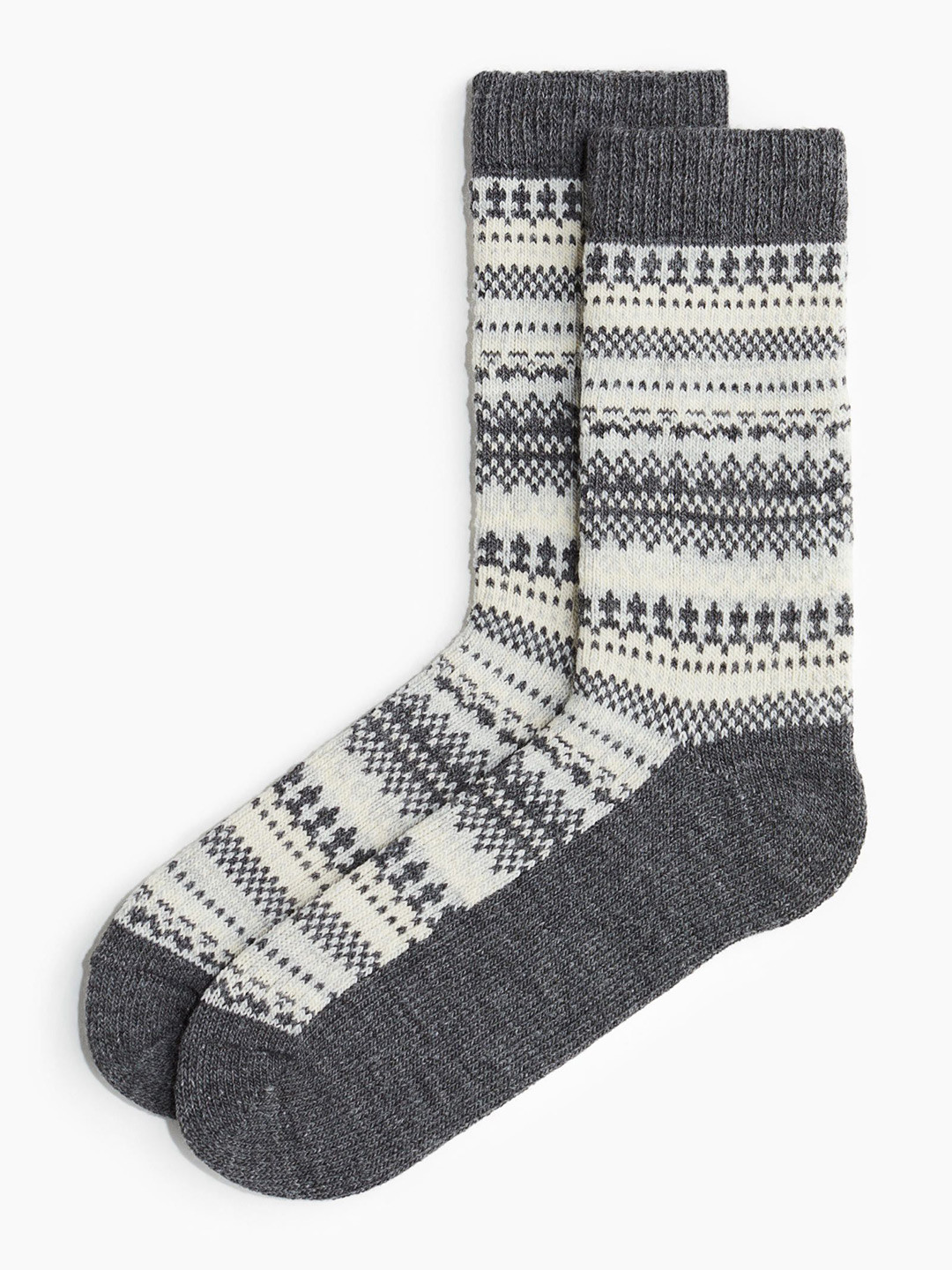 

H&M Men Patterned Socks, Grey