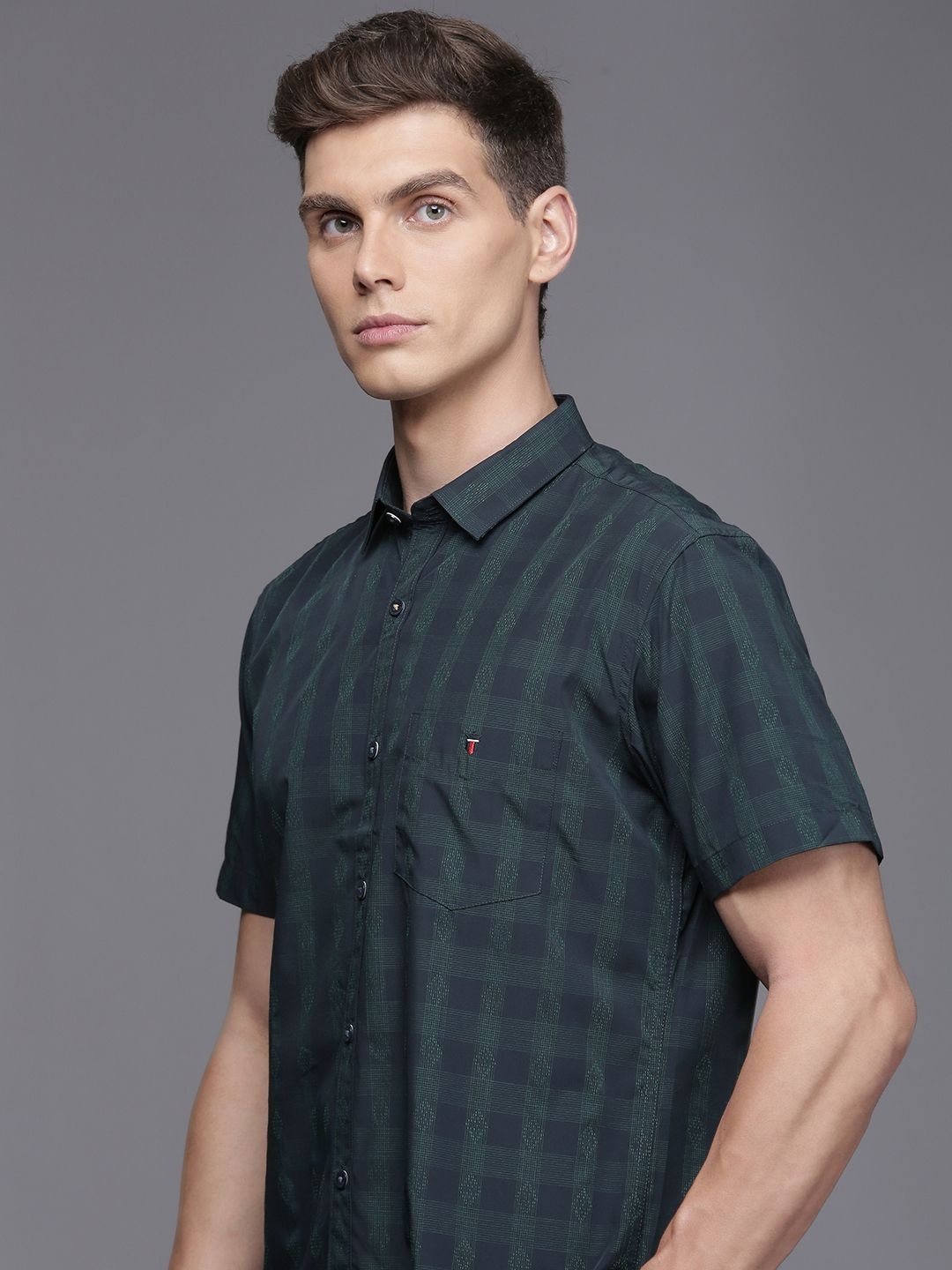 

Louis Philippe Sport Slim Fit Checked Shirt, Navy blue