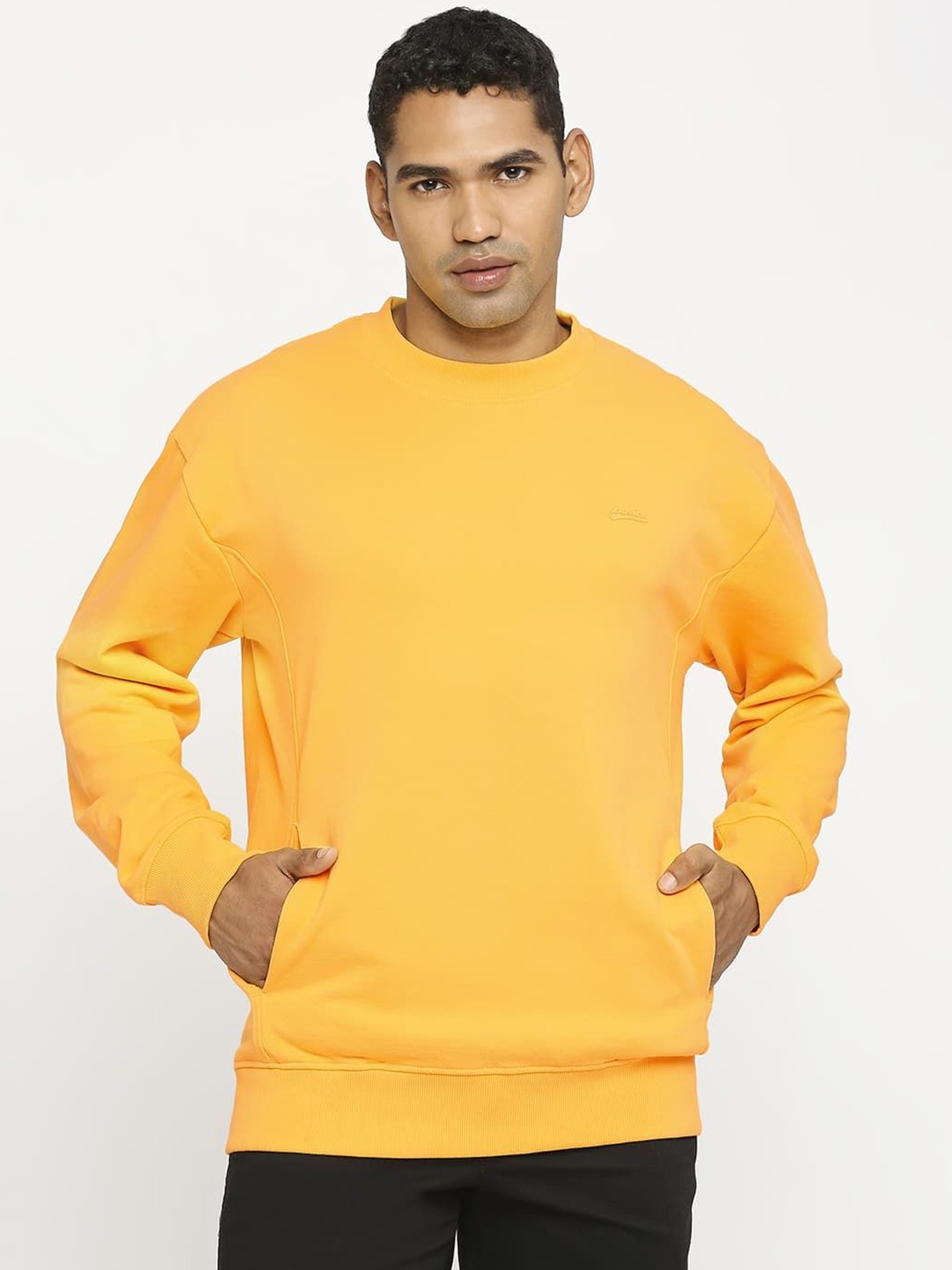 

Basics Men Sweatshirt, Yellow