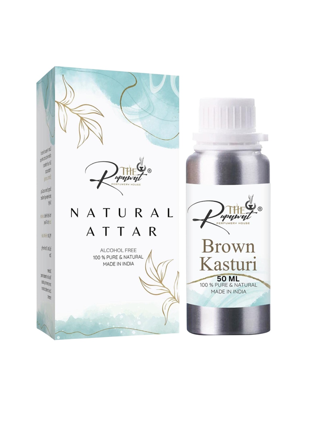 

THE RUPAWAT Perfumery House Brown Kasturi Natural & Pure Alcohol Free Attar- 50 ml, Transparent