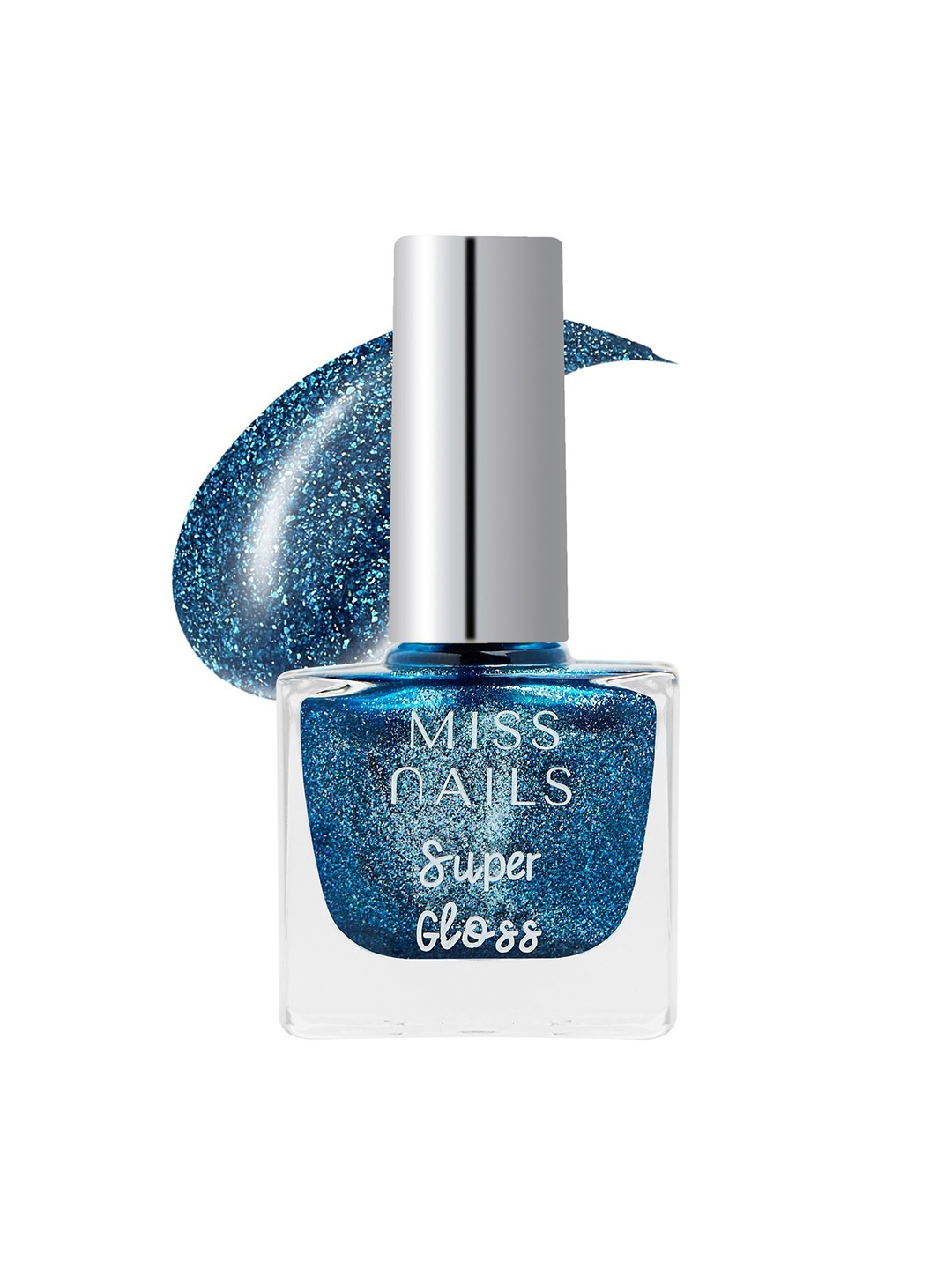 

MISS NAILS Super Gloss Nail Paint - 10 ml - SG23, Turquoise blue