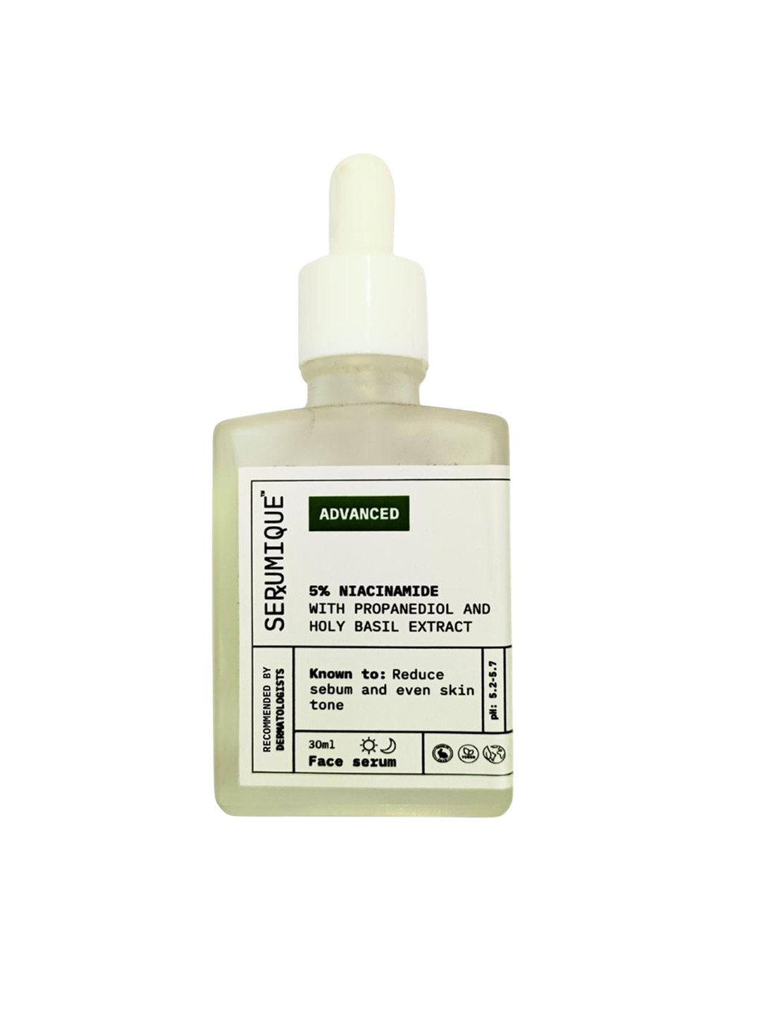 

SERUMIQUE 5% Niacinamide Face Serum With Propanediol & Holy Basil Extract - 30 ml, Transparent
