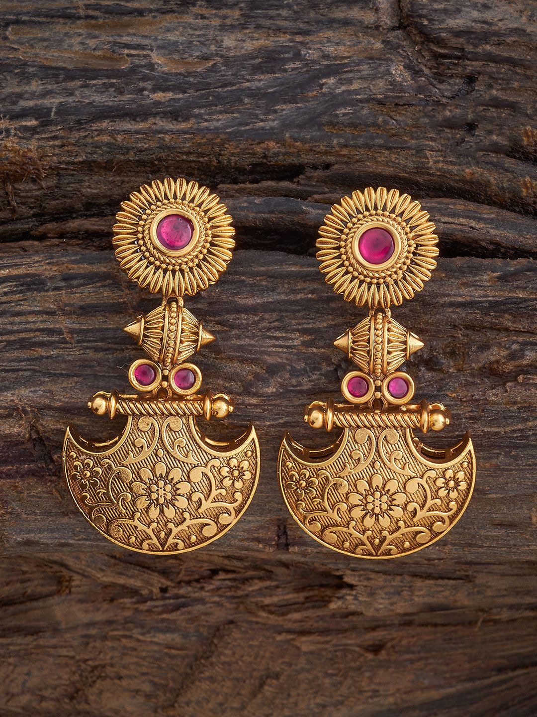 

Kushal's Fashion Jewellery Contemporary Drop Earrings, Red