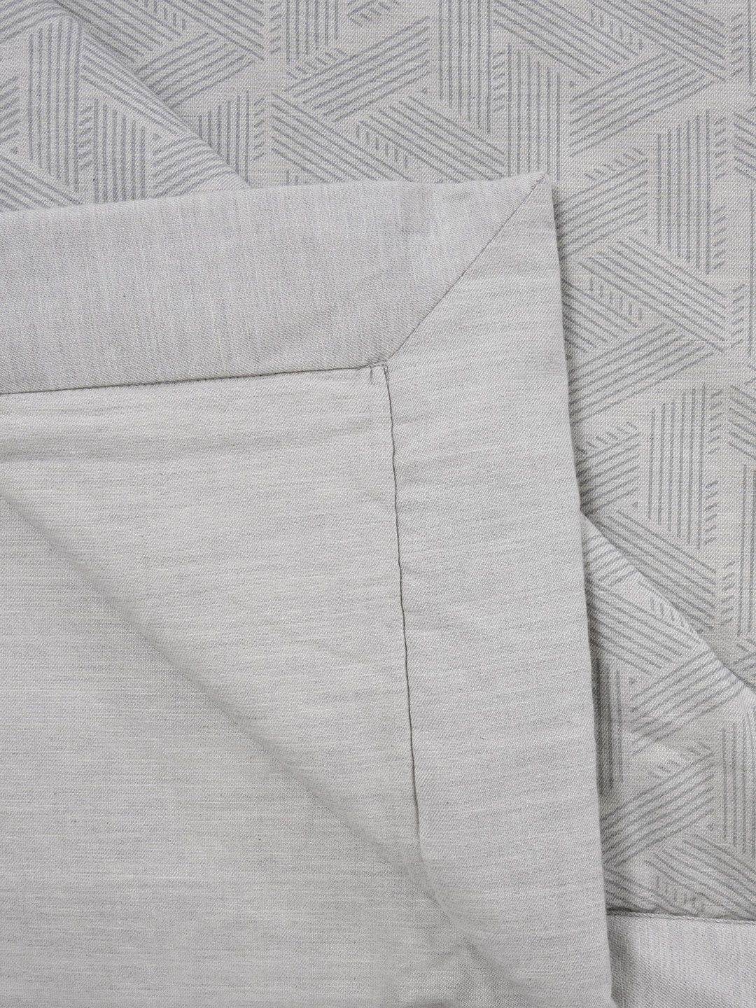 

MASPAR Inner City Grey Geometric Quilted Double Quilt