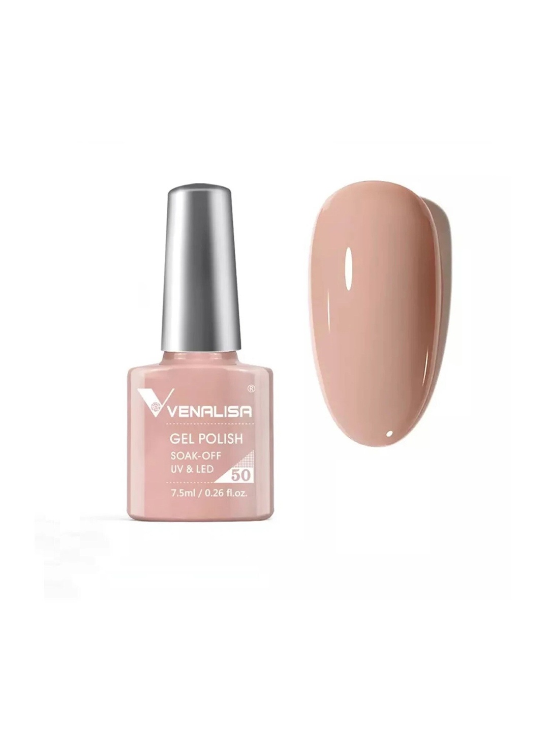 

VENALISA Soak Off UV LED Gel Nail Polish 7.5 ml - Shade 50, Nude