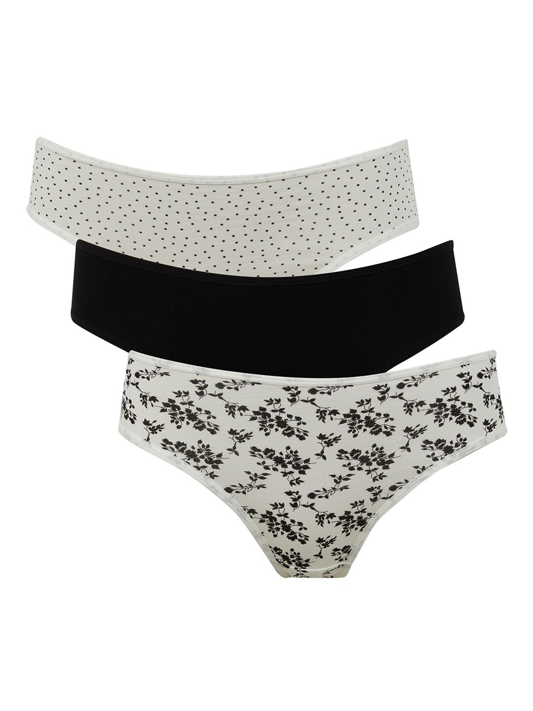 

DeFacto Pack Of 3 Mid Rise Basic Briefs 235765726, Black