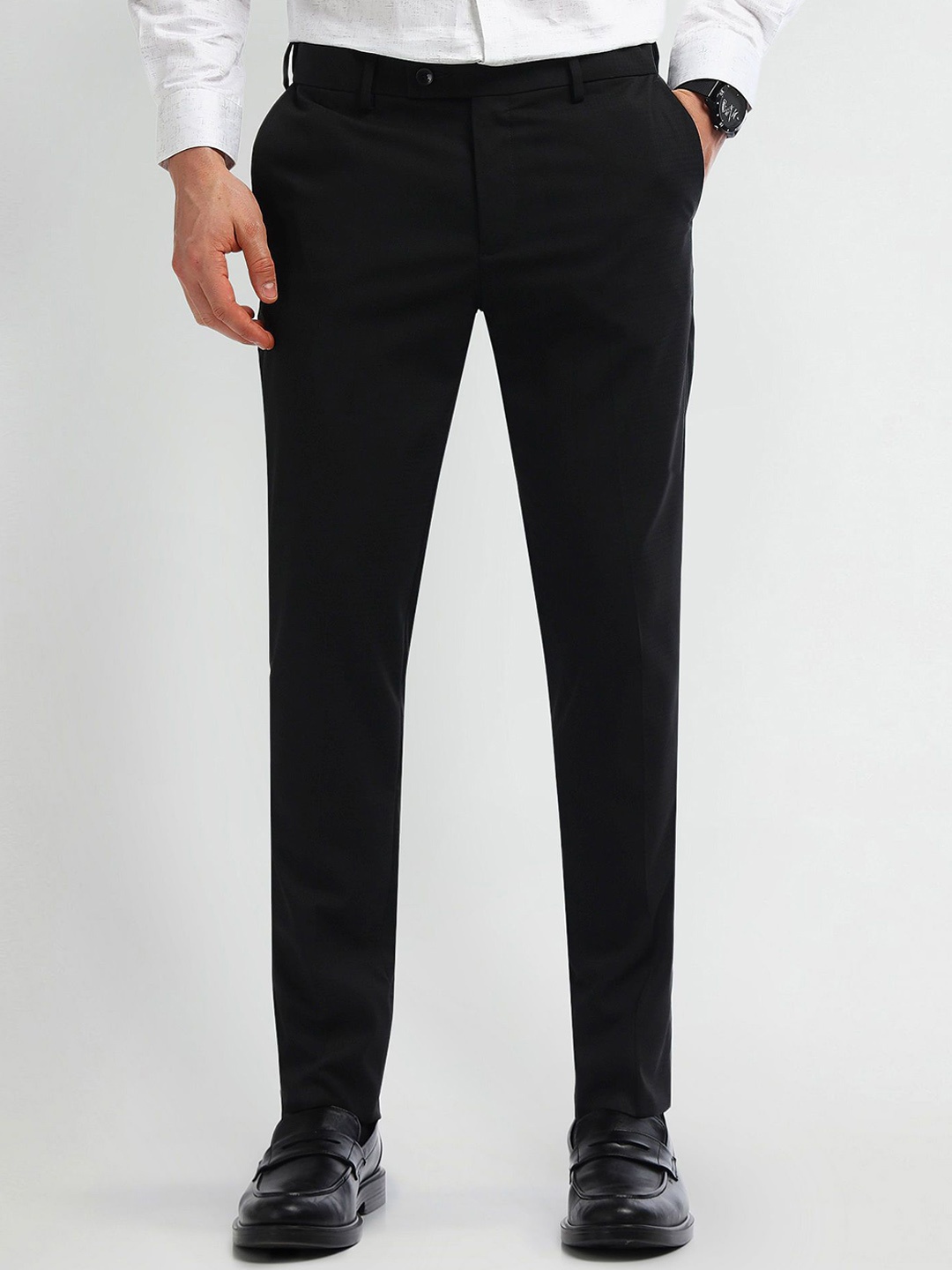 

Arrow Men Slim Fit Trousers, Black
