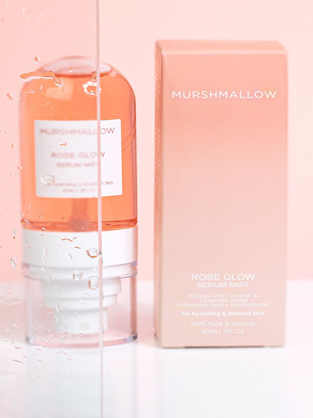 

Murshmallow Rose Glow Serum Mist- 60 ml, Peach