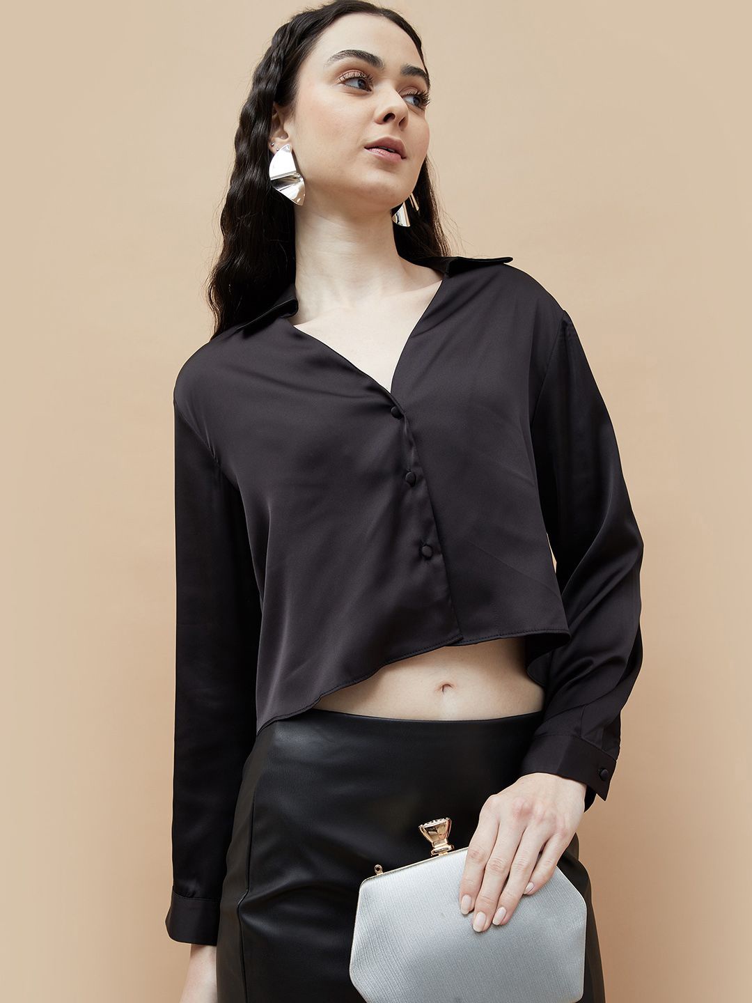 

Ginger by Lifestyle Shirt Style Top, Black