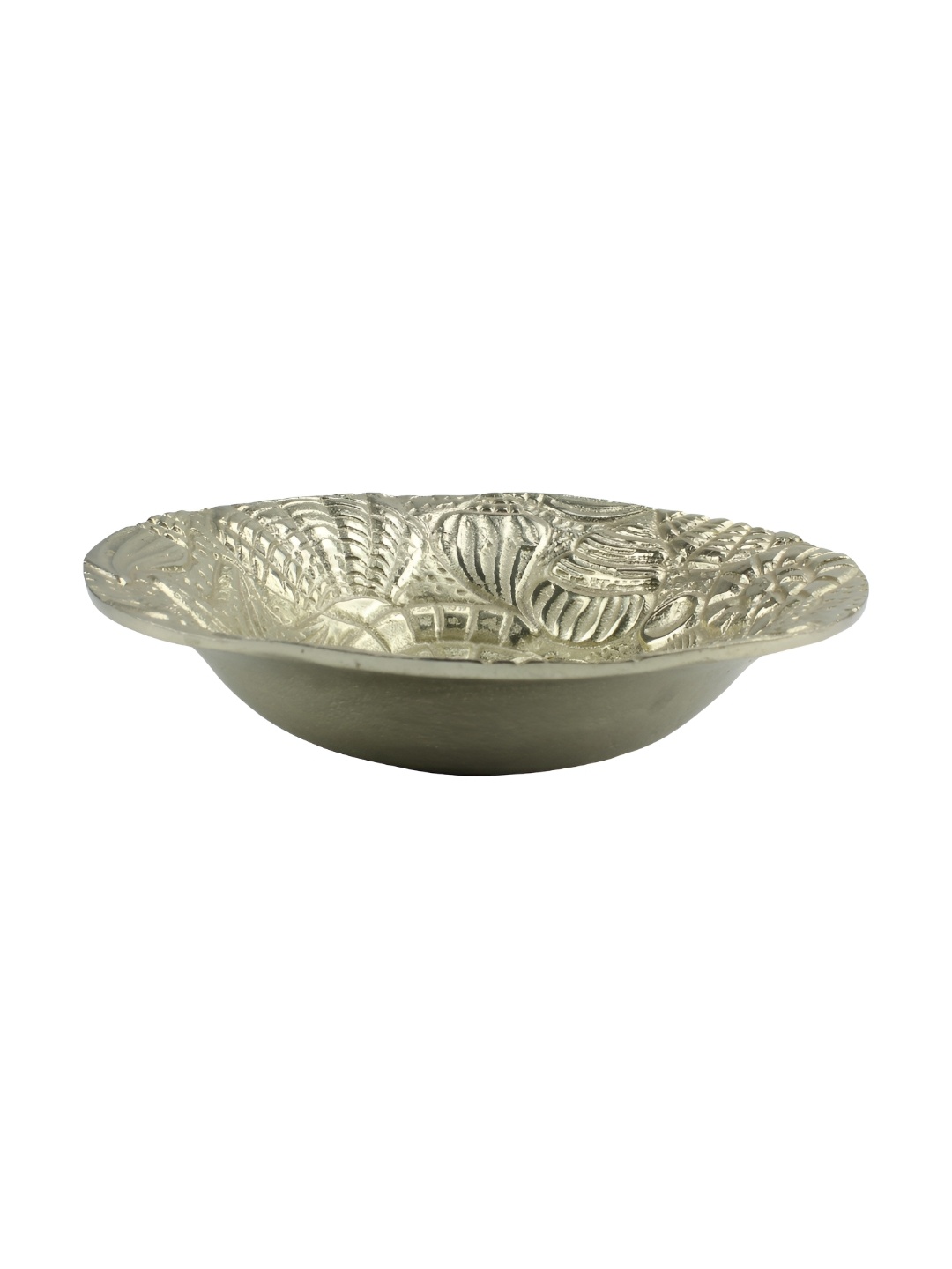

Hind Decor Textured Round Decorative Bowl, Gold