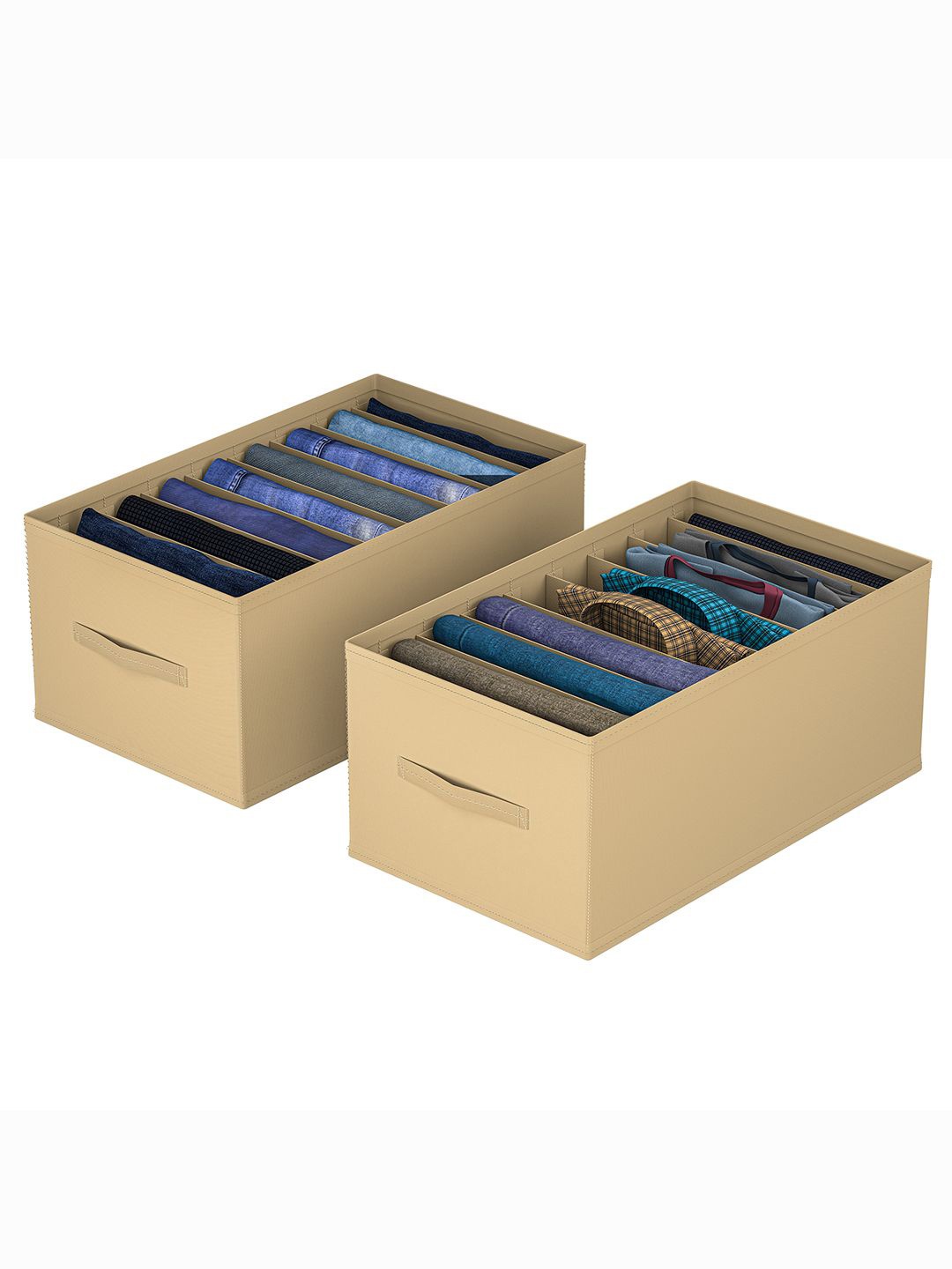 

Kuber Industries Brown Set of 2 Regular Drawer Organiser Organisers