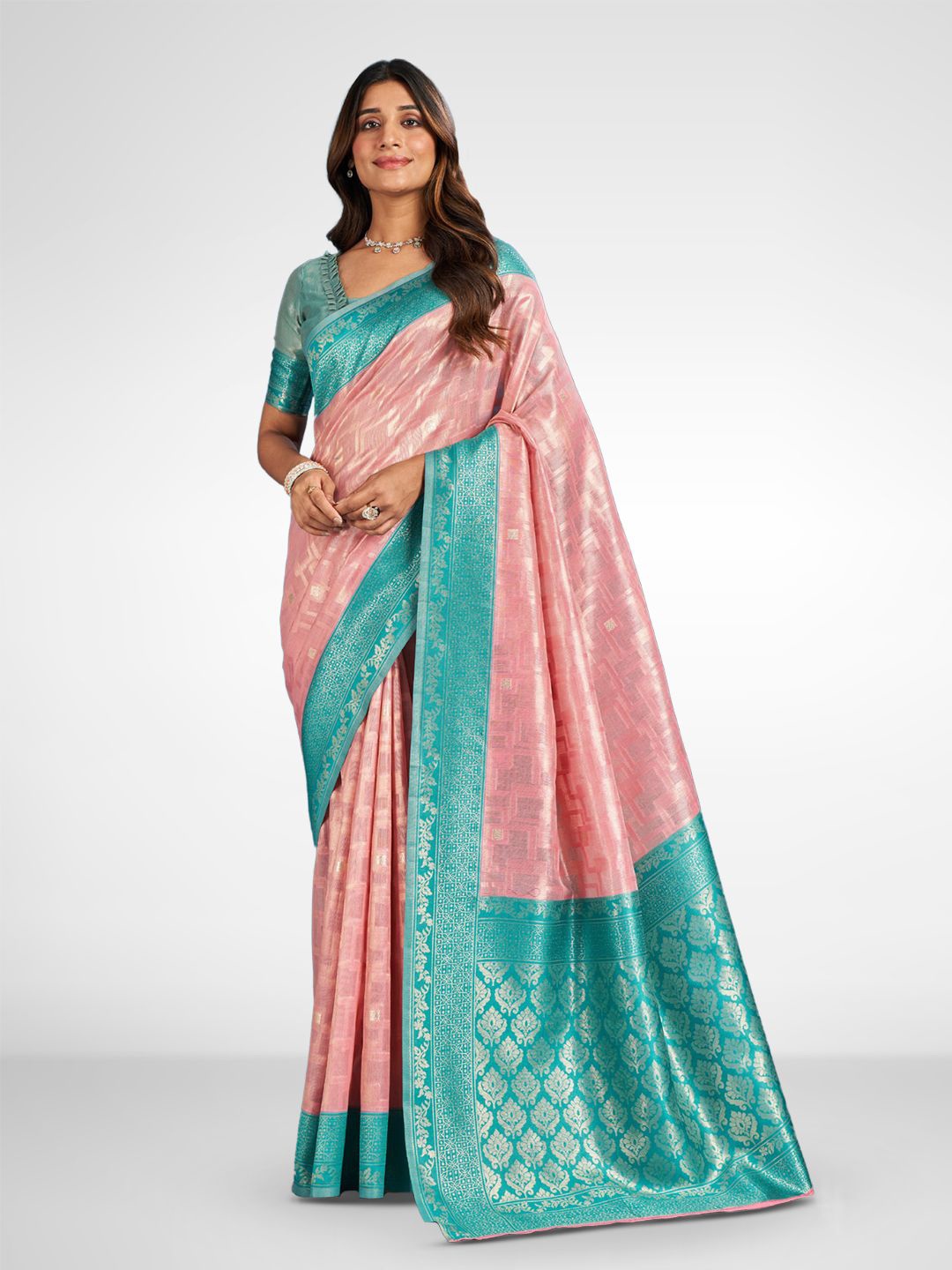 

SARHA Silk Cotton Saree, Pink