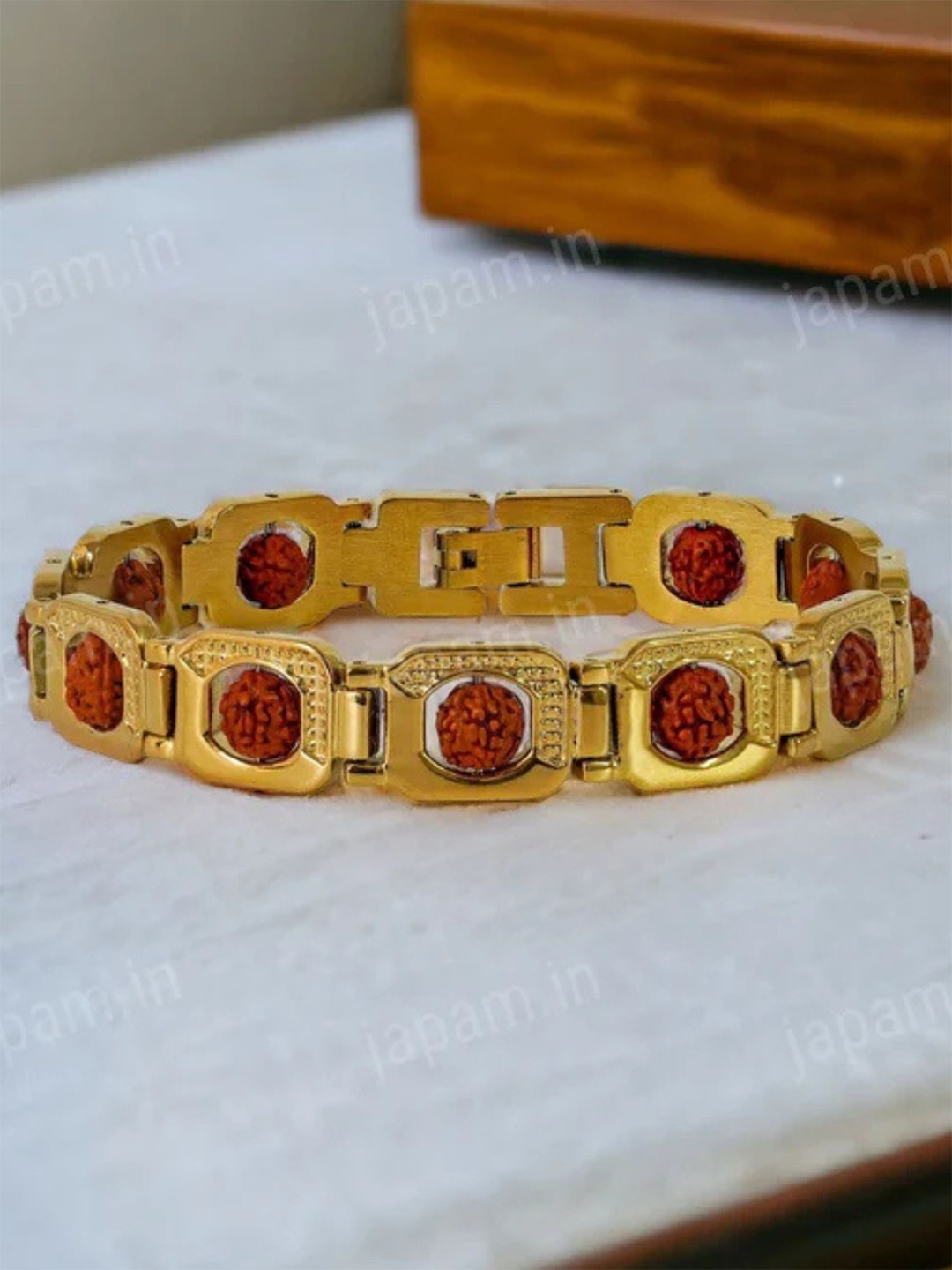 

Japam Gold Plated Eternal Radiance Rudraksha Bracelet
