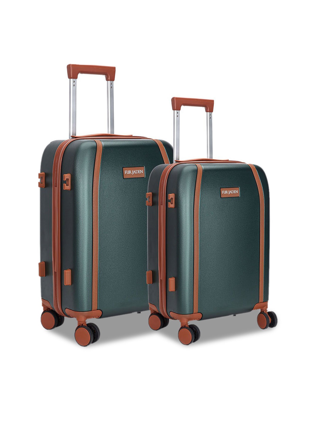 

FUR JADEN Set Of 2 Wayfarer Hard-Sided Trolley Suitcase, Green