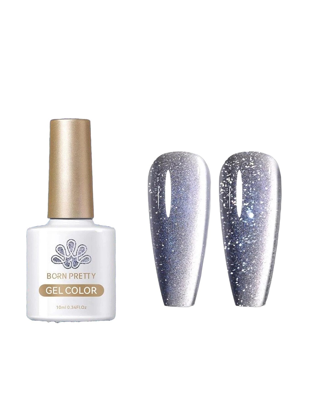 

BORN PRETTY Reflective Moonlight Long Lasting Gel Nail Polish 10ml - RM04, Blue