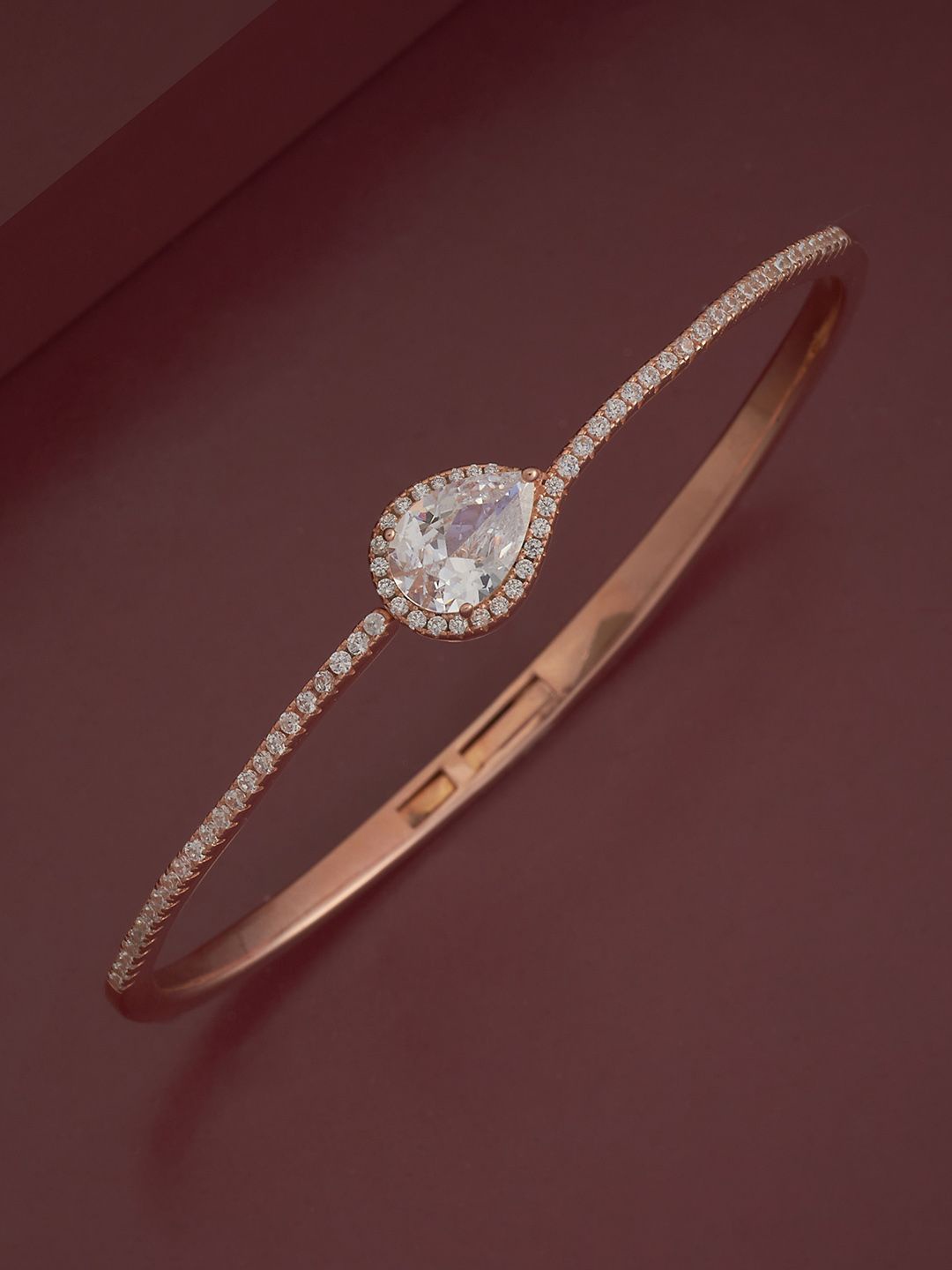 

Kushal's Fashion Jewellery Sterling Silver Rose Gold-Plated Kada