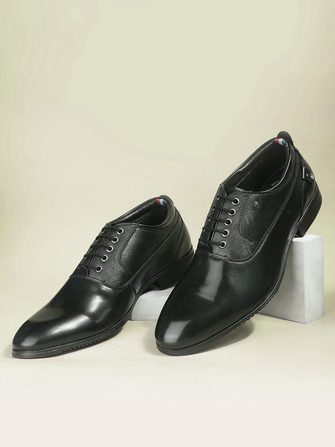 

Bata Men Leather Formal Derbys, Black