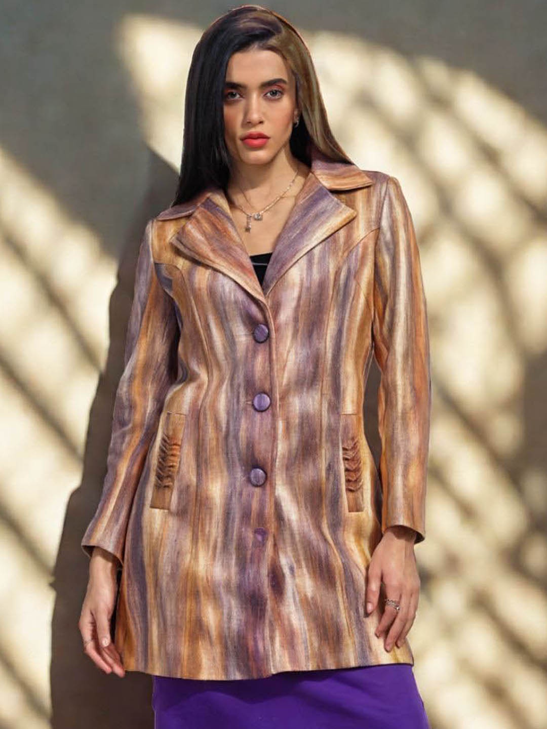 

The Roadster Lifestyle Co Textured Single Breasted Hip Length Parka Coat, Beige