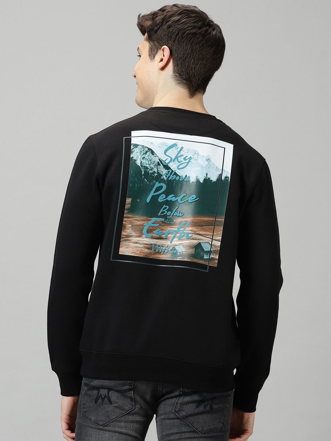 

BLACK BUCK Men Printed Sweatshirt