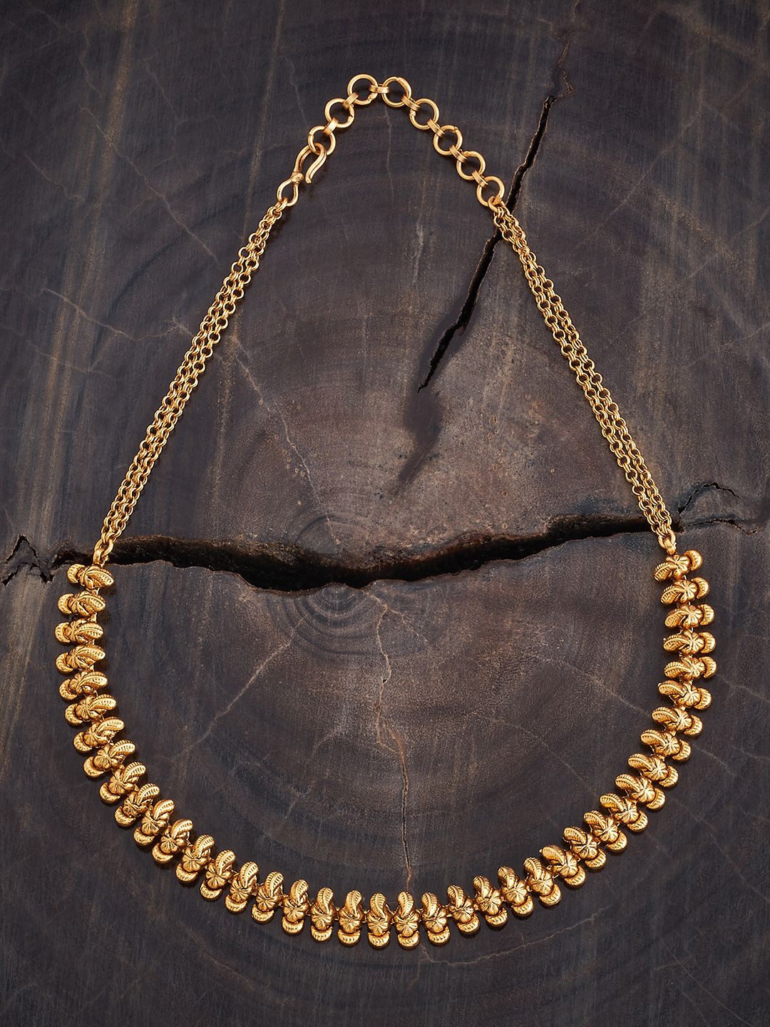 

Kushal's Fashion Jewellery Copper Gold-Plated Antique Necklace