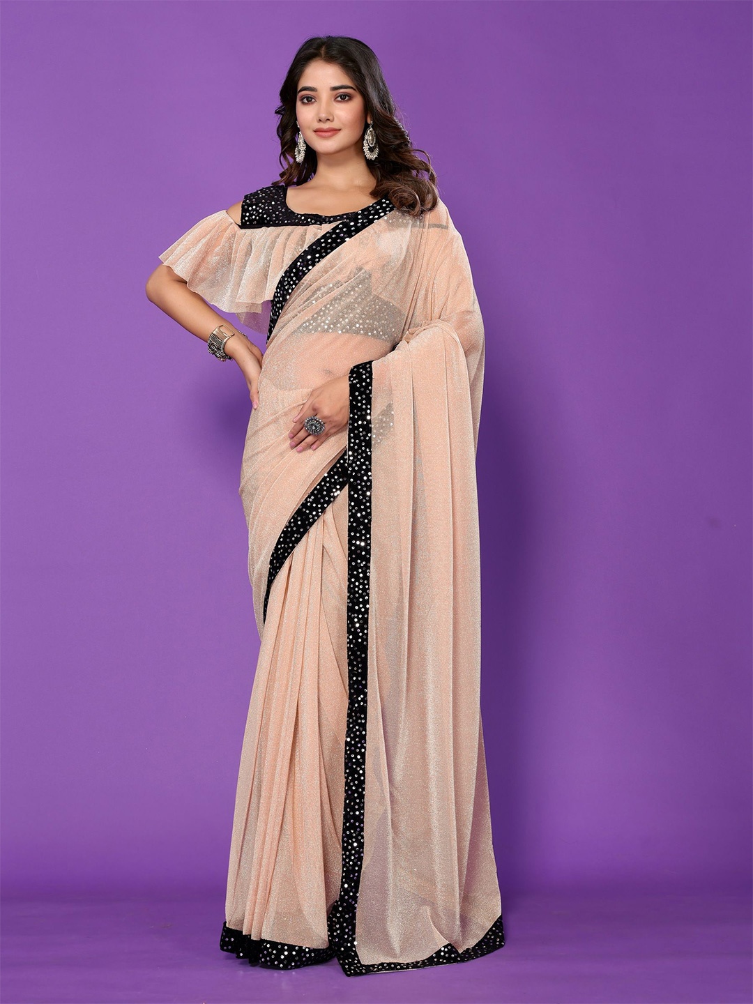 

VIJAYA VALLABH Saree, Peach