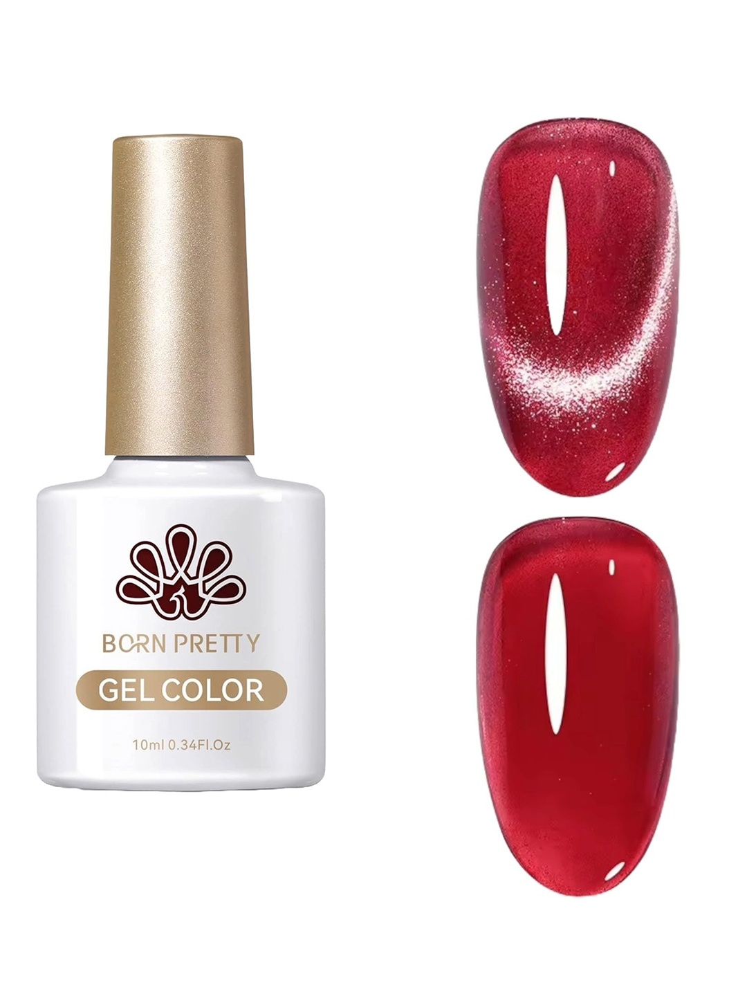 

BORN PRETTY Amber Crystal Long Lasting Gel Nail Polish 10ml - AC05, Red