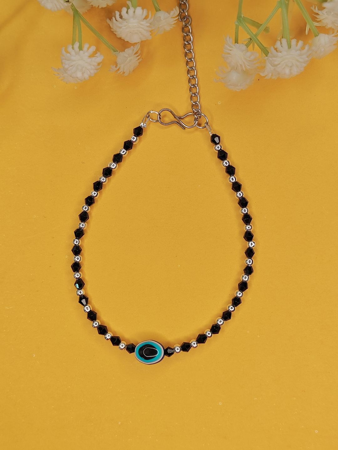 

NVR Silver-Plated Artificial Beads Anklet