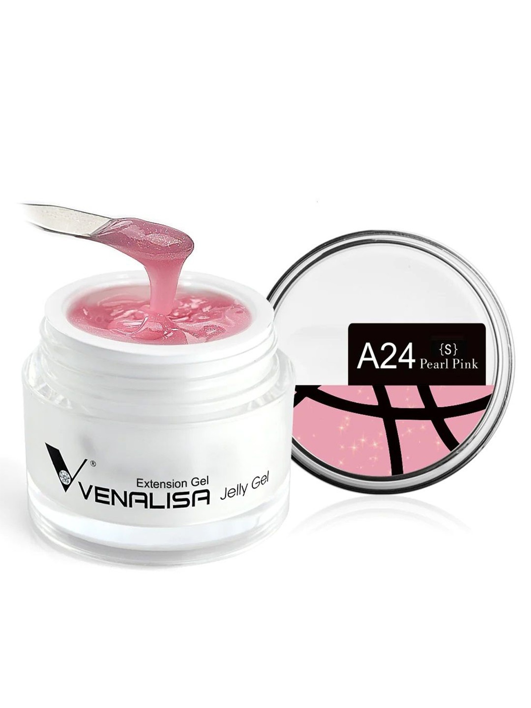 

VENALISA UV Sculpture Nail Extension Hard Jelly Builder Gel - 15 ml - Pearl Pink A24 (S)