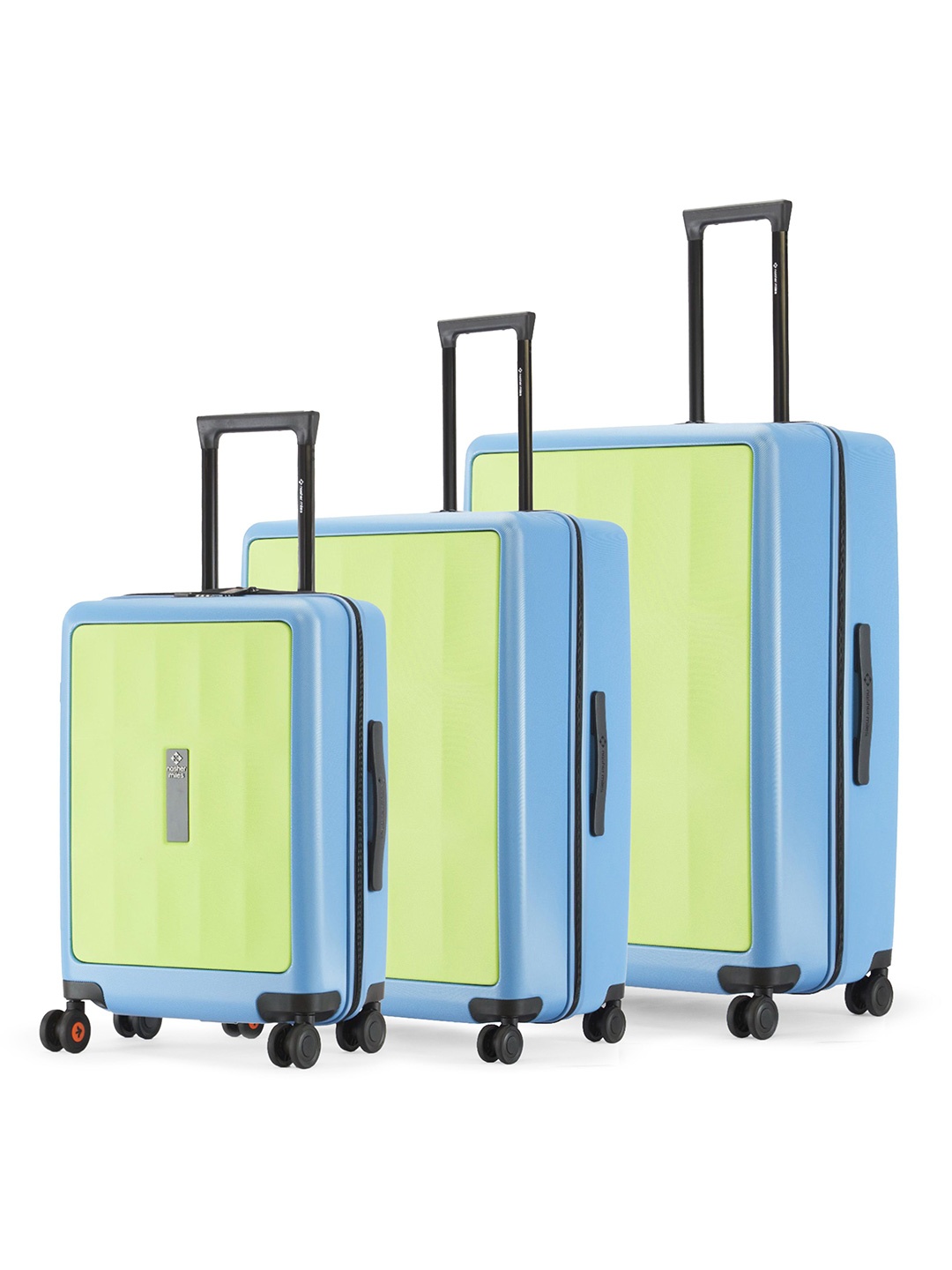 

Nasher Miles Zanzibar Polycarbonate Set of 3 S/M/L Green Blue Trolley Bags (55-65-75 cm)