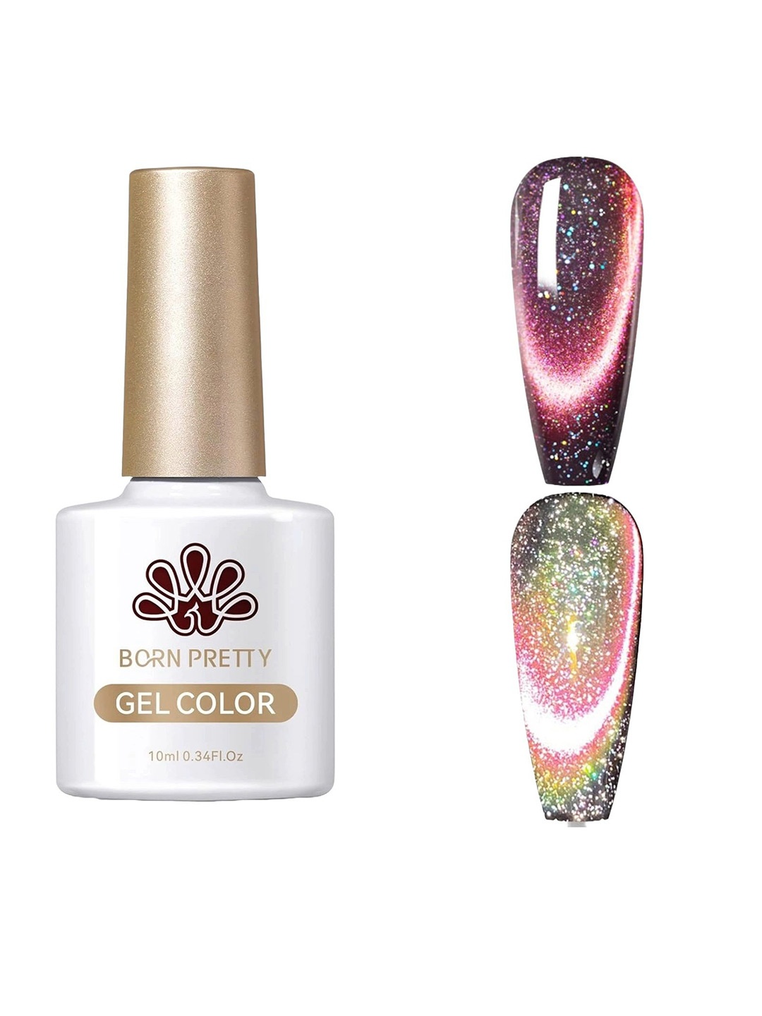 

BORN PRETTY 9D Magnetic Long Lasting Gel Nail Polish 10ml - MR04, Pink